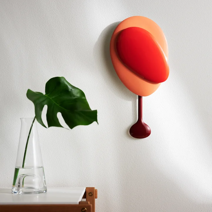 Design House Stockholm - Mellow Wanduhr, rot