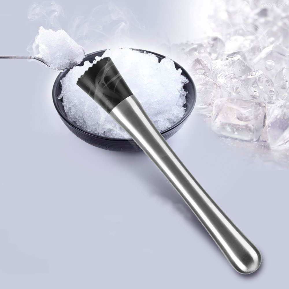 Edelstahl Cocktail Stössel Eisbrecher Barstampfer - Silber