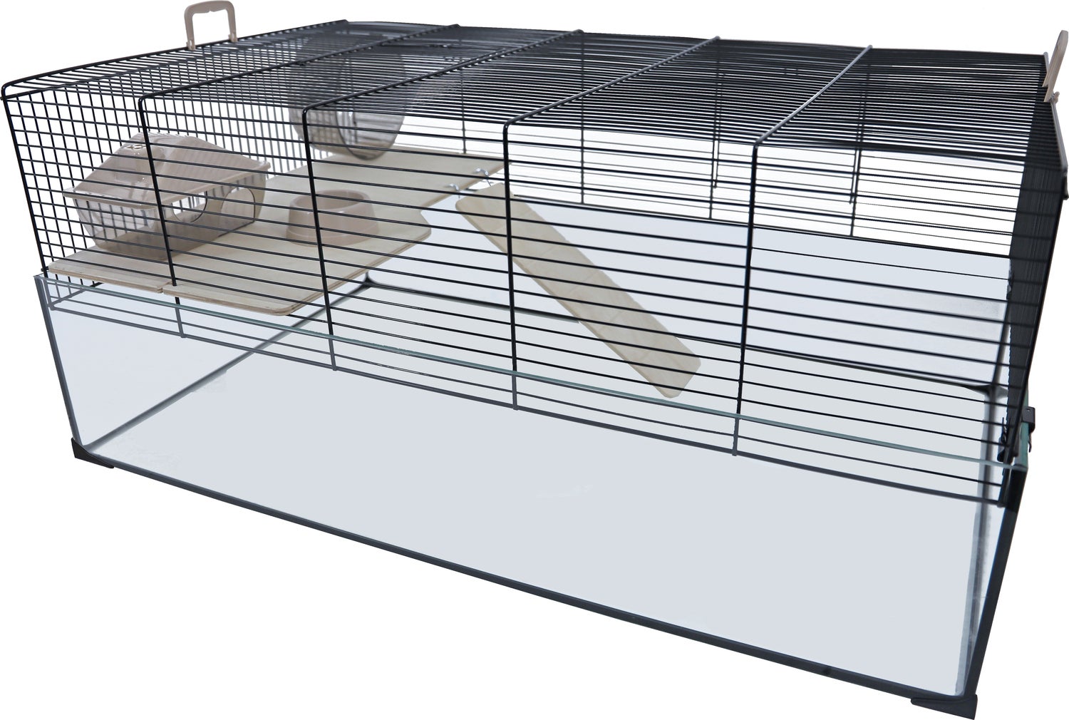 Inter-zoo hamsterkooi zwart 80 x 49 x 22 cm