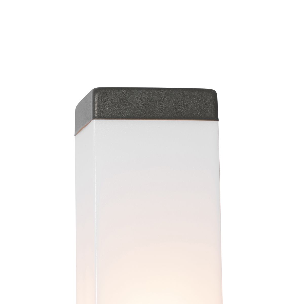 Moderne buiten wandlamp donkergrijs met opaal - Malios