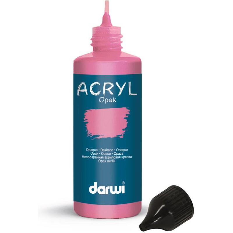 Darwi Flacon de 80 ml de Peinture Acrylique Universelle Opaque - Vieux rose