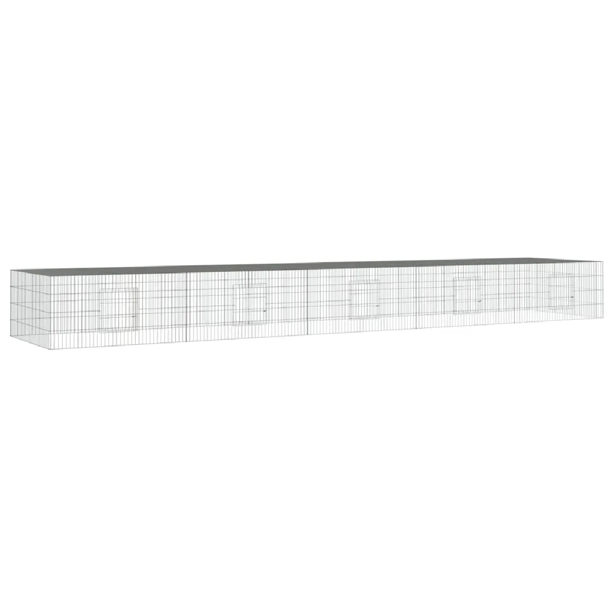 VidaXL Cage à lapin - 5 panneaux - 541x109x54 cm