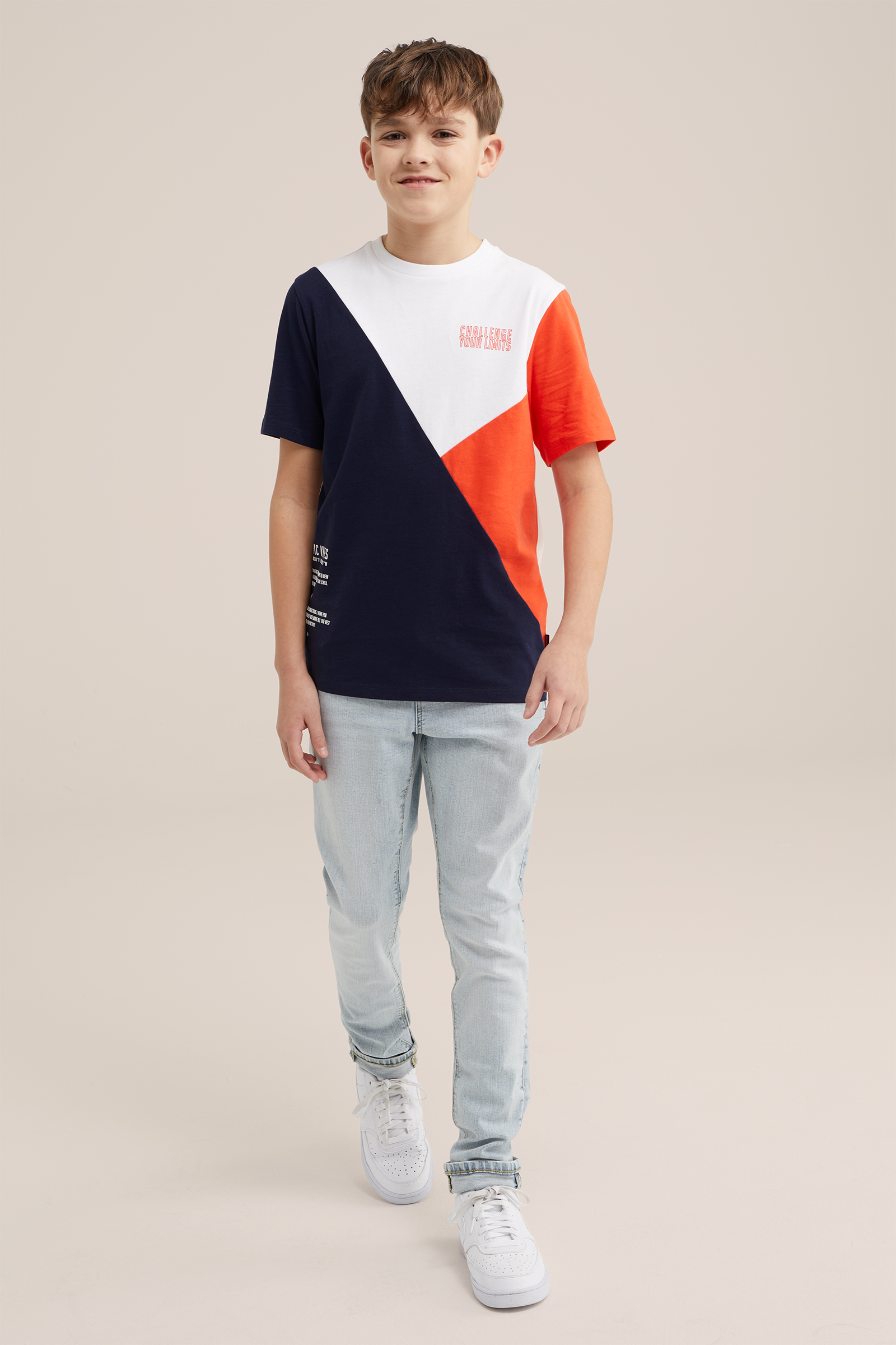 Jongens slim fit jeans met stretch Blue Ridge IJsblauw