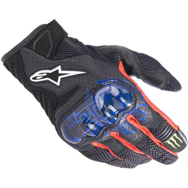 Alpinestars - Gants SMX-1 Air V2 Monster Fabio Quartararo Noir / Bleu / Rouge