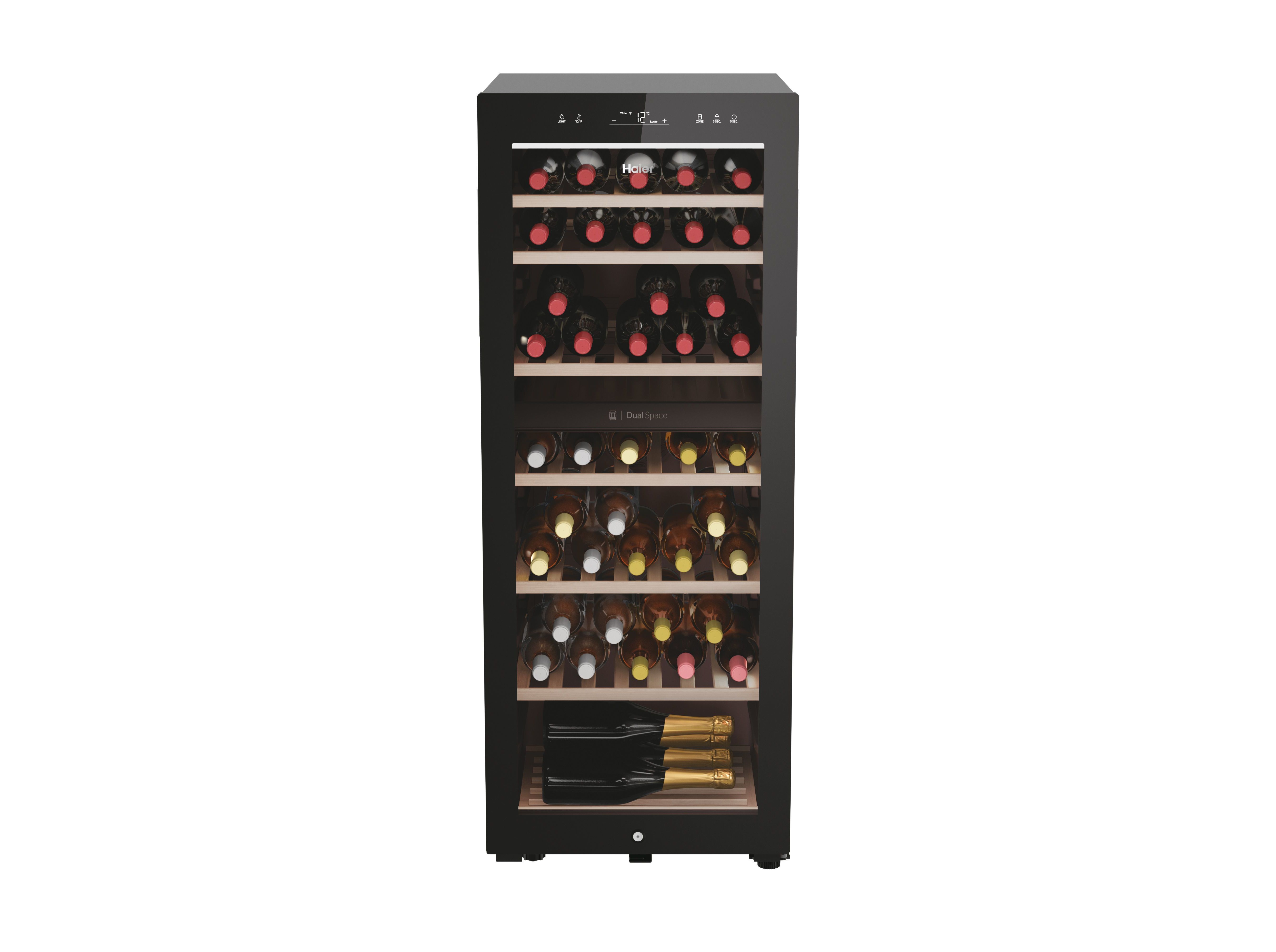 CAVE VINHOS HAIER HWS77GDAU1 77 GARRAFAS CINZA