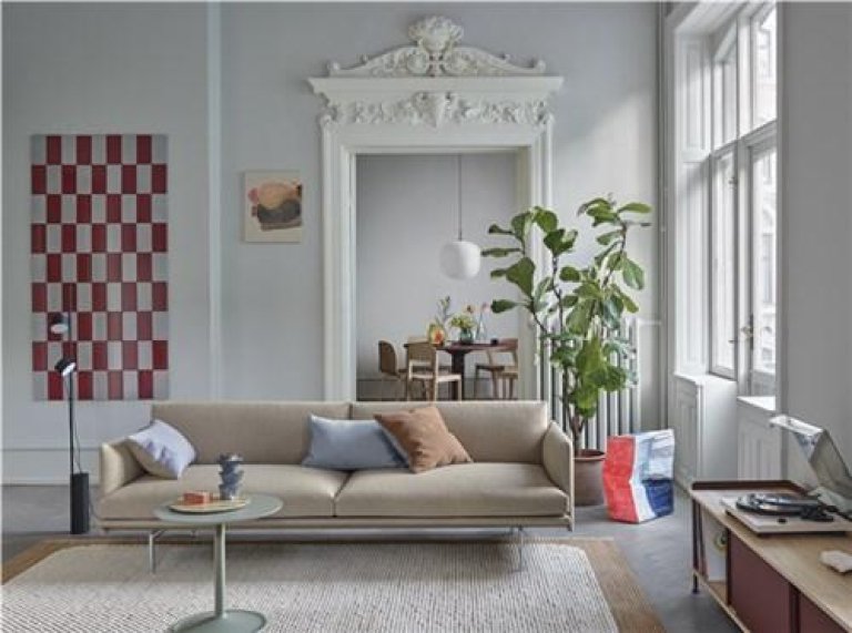 Muuto Mingle kussen 45x45 roze/petroleum