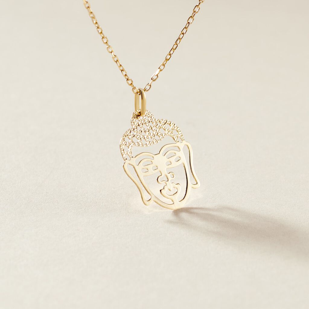 Pendentif Fazzia Bouddha Or Jaune
