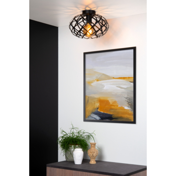 Lucide plafonnière Wolfram 40W zwart