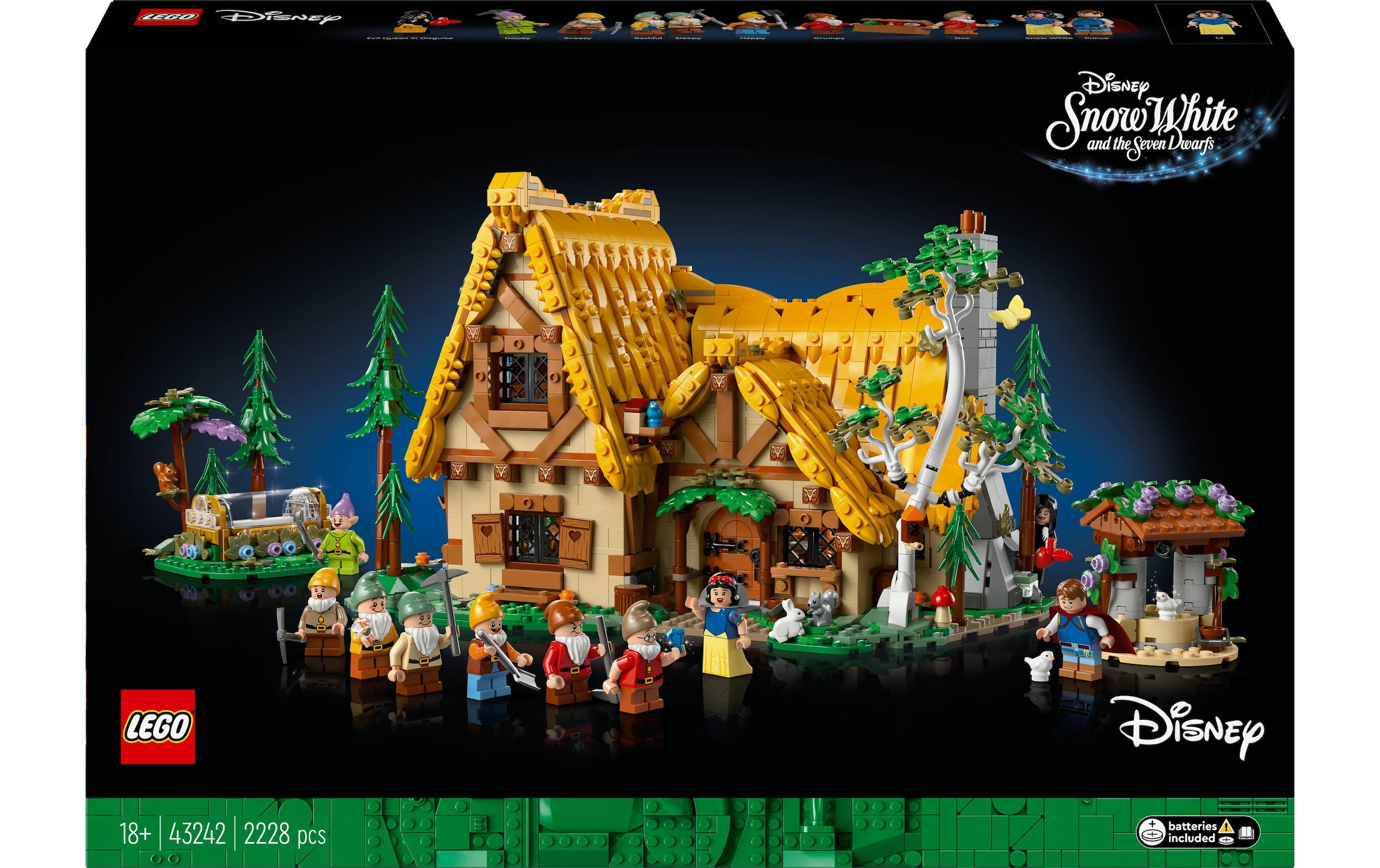 LEGO® Konstruktionsspielsteine »Disney Die Hütte von Schneewittchen 43242«