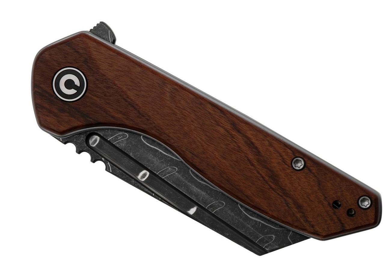Civivi ExOne C23036-DS1 Damascus, Guibourtia Wood zakmes, Brian Brown design