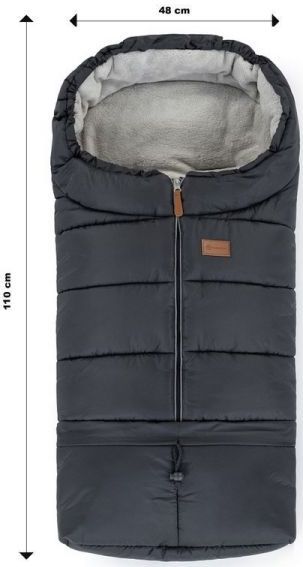 PETITE&MARS Footmuff Jibot 3in1 - Charcoal Grey - Warm Voetenzak - Waterdicht