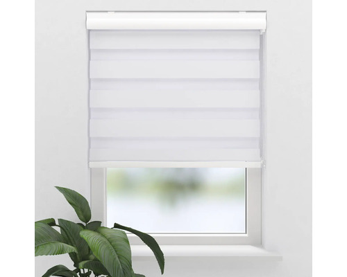 Soluna verduisterend dubbel rolgordijn D-R6 met cassette, wit, 40x175 cm