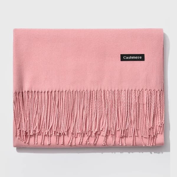 Lys rosa/beige sjal - Imitert kashmirsjal