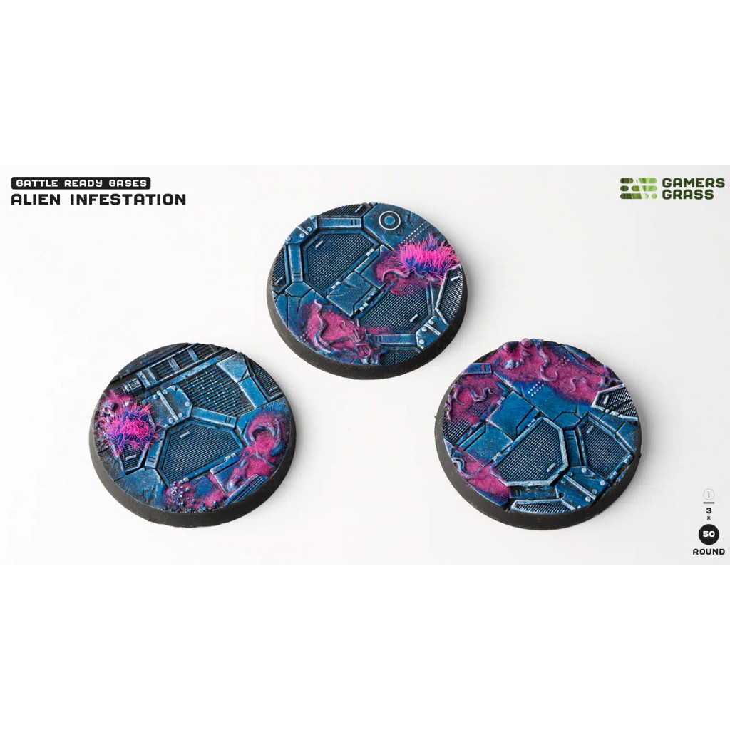 Alien Infestation Bases, Round 50mm (x3)