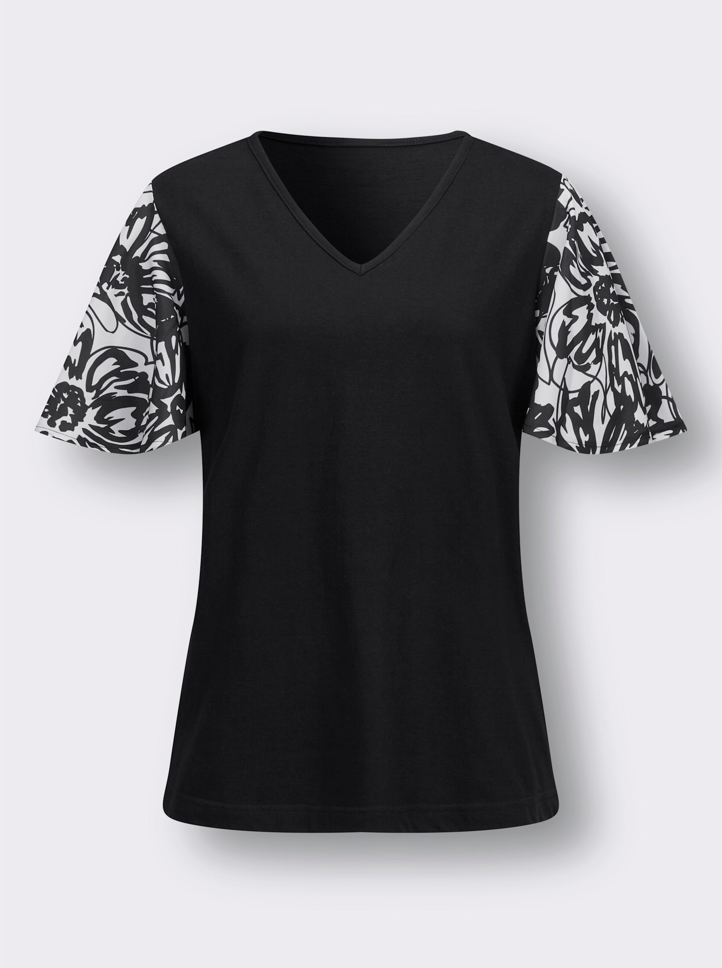 Kurzarmshirt mit Flügel-Ärmeln