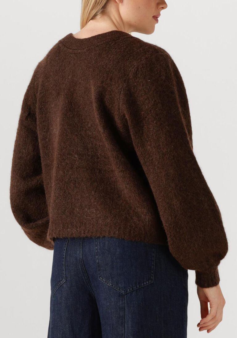bruine co'couture trui cosy twist back knit