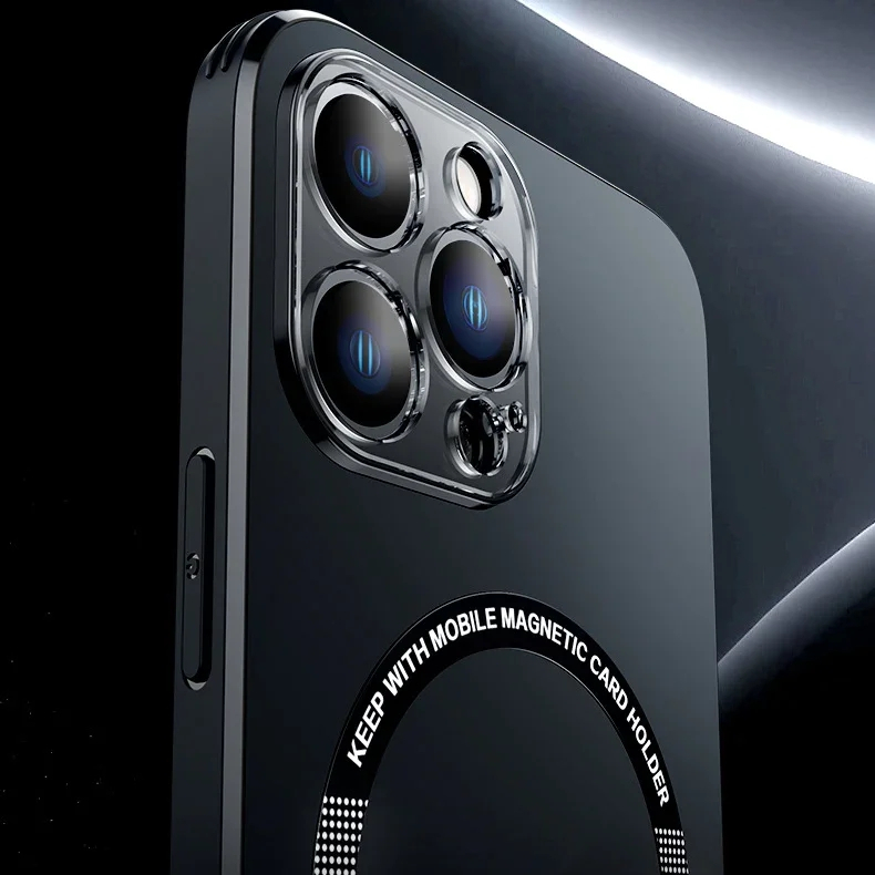 iPhone 14 Pro Max MagSafe Hybrid Hülle mit TPU Bumper   Kickstand - Lila