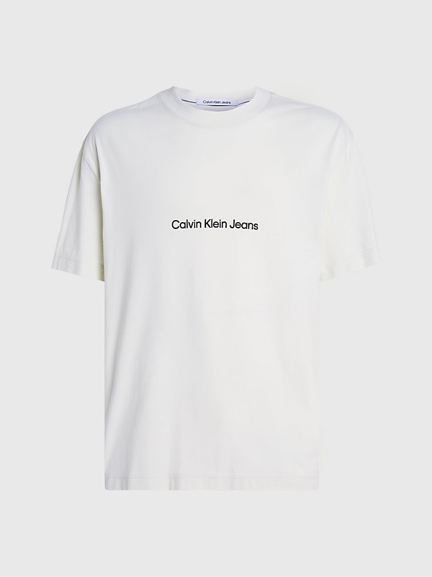Camiseta de corte folgado com logotipo nas costas