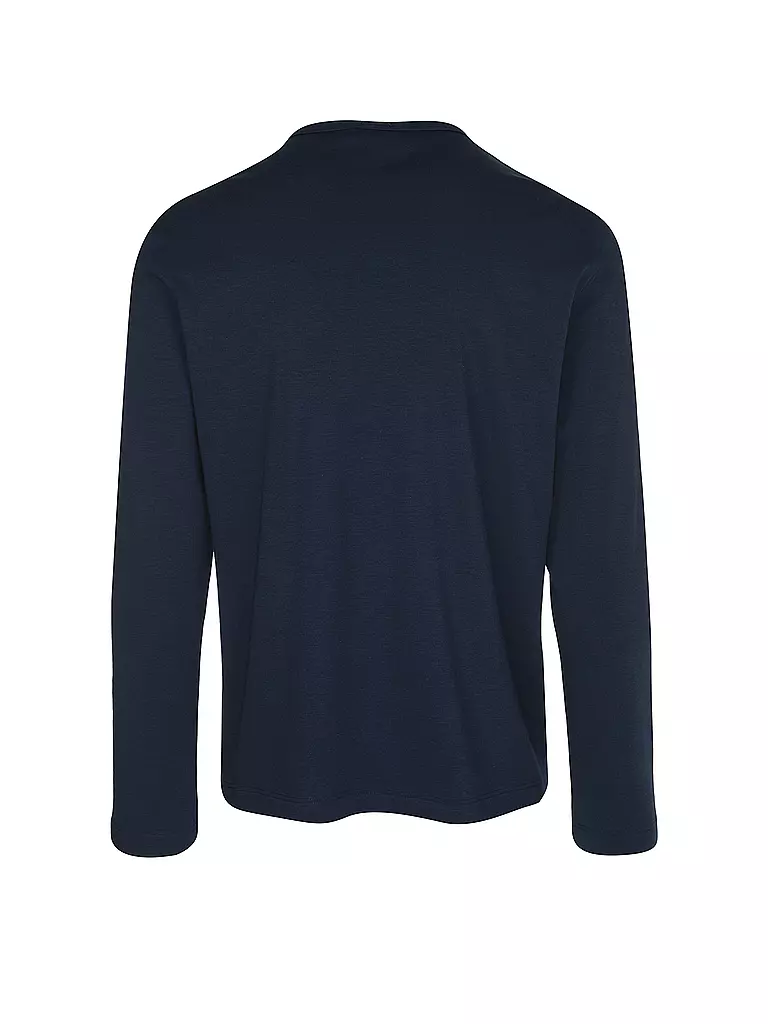 MEY Pyjama Langarmshirt  blau