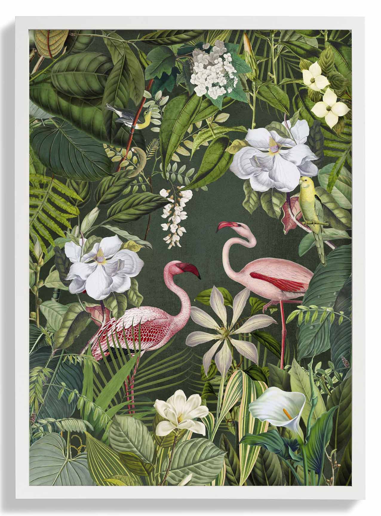 Tropischer Flamingo-Dschungel 2 von Andrea Haase