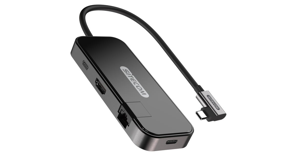 SitecomUSB-C to HDMI + Gigabit LAN Adapter  (Zwart)