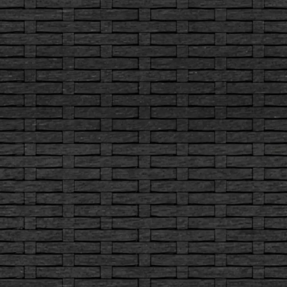 vidaXL - 3-zits Tuinbank - Zwart - Poly rattan