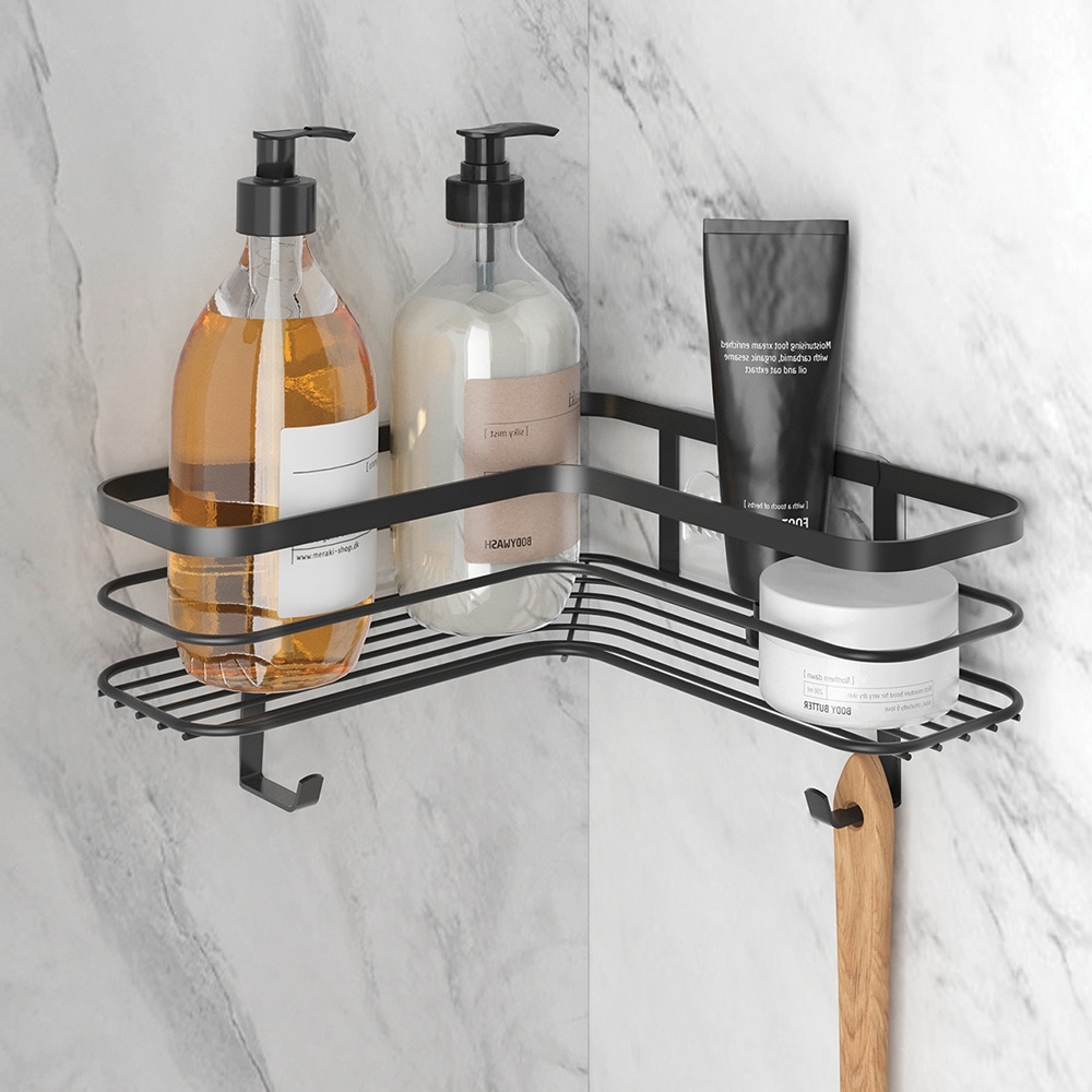 Metaltex Origin Lava Eckregal L-förmig U-fix für Dusche