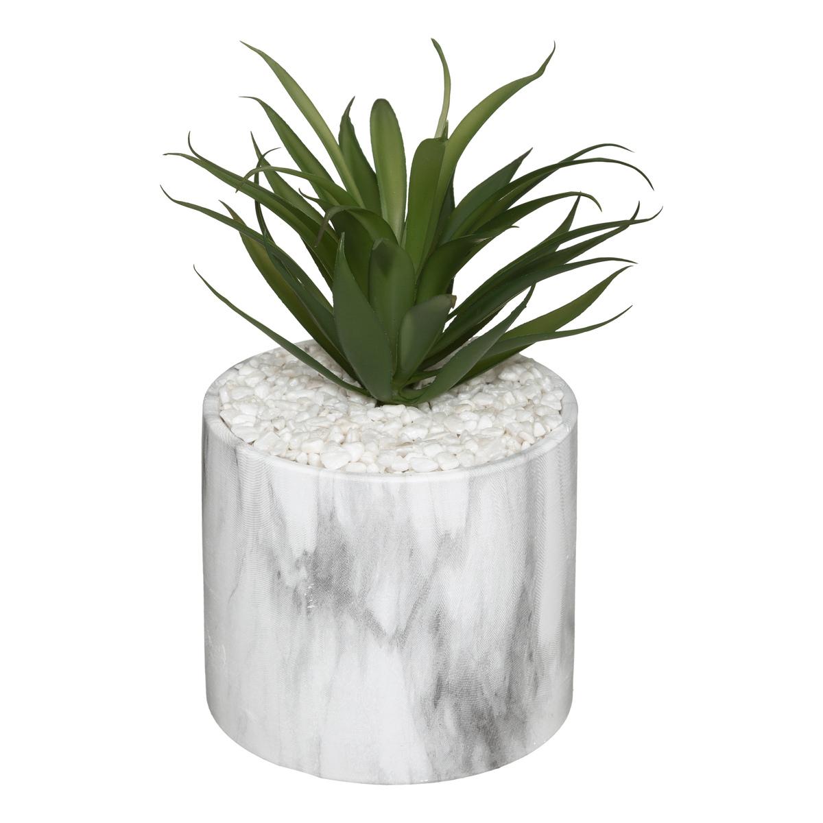 PLANTE POT MARBRE SAO H.17.5CM