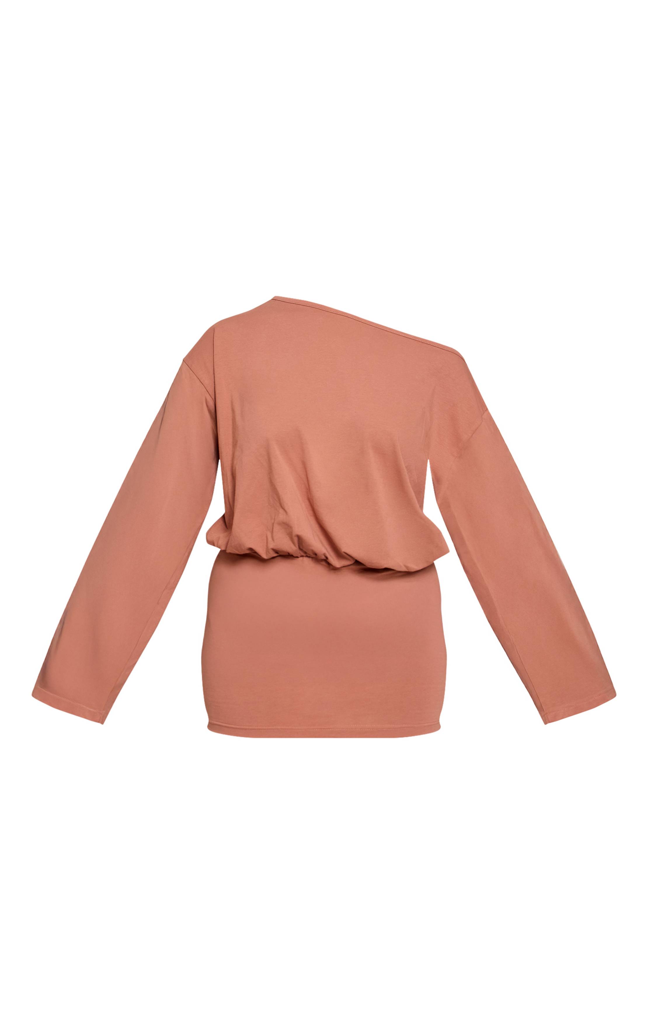 Moka Robe Mini Ajustée En Coton À Manches Évasées Et Col Bateau