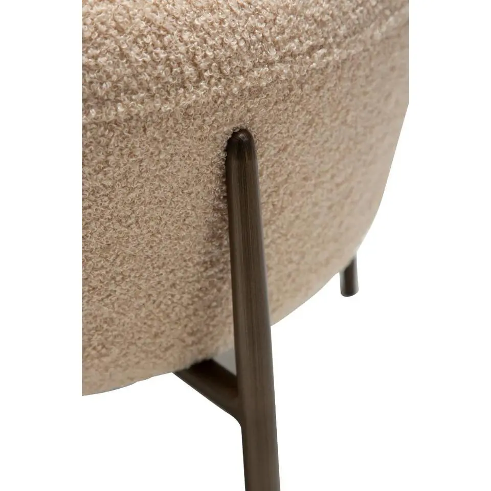Hioshop Orbit Dan-Form poef bouclé offwhite