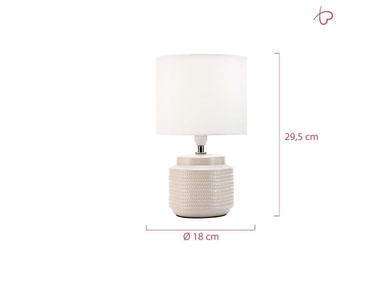 Pauleen Tischleuchte Bright Soul, E14, Beige Schreibtischleuchte aus Stoff/Keramik