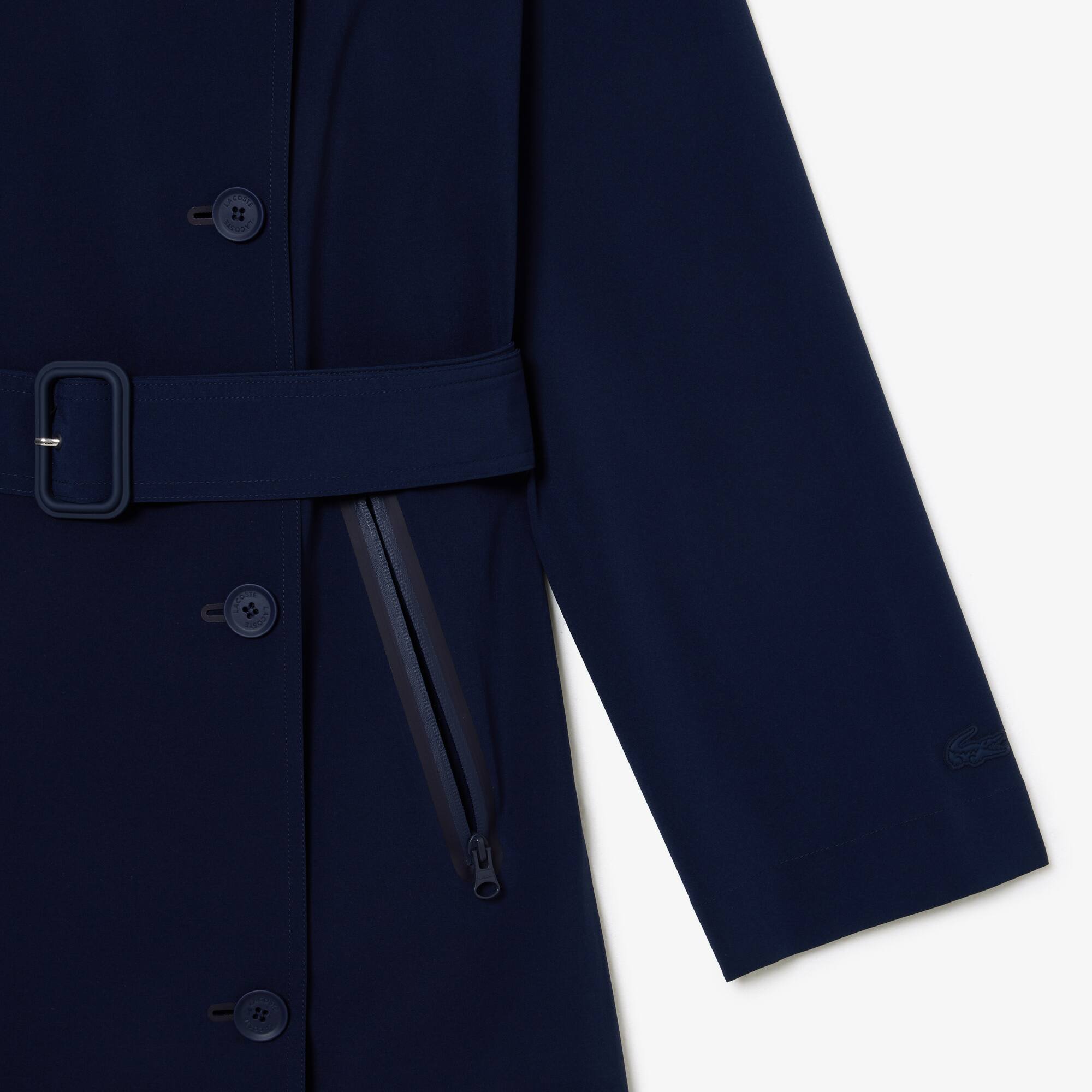 Damen LACOSTE Trenchcoat aus doppellagigem Piqué Jacken & Mäntel - Blau - Lacoste - Damen