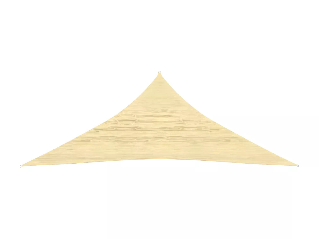 Voile d'ombrage en PEHD triangulaire 3,6x3,6x3,6 m Beige