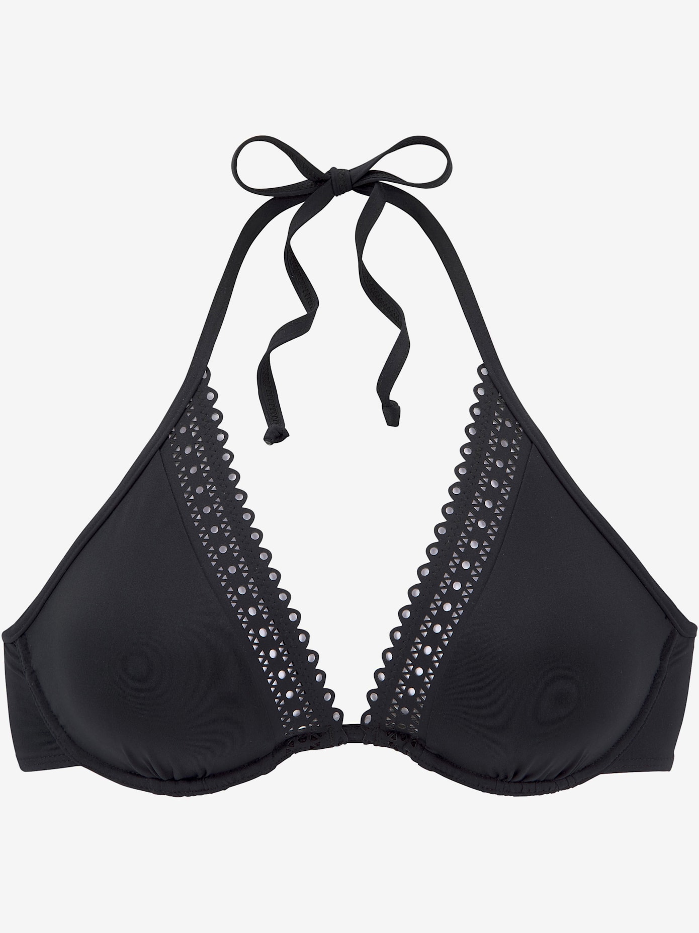 Haut de maillot de bain à armatures bord découpé au laser tendance