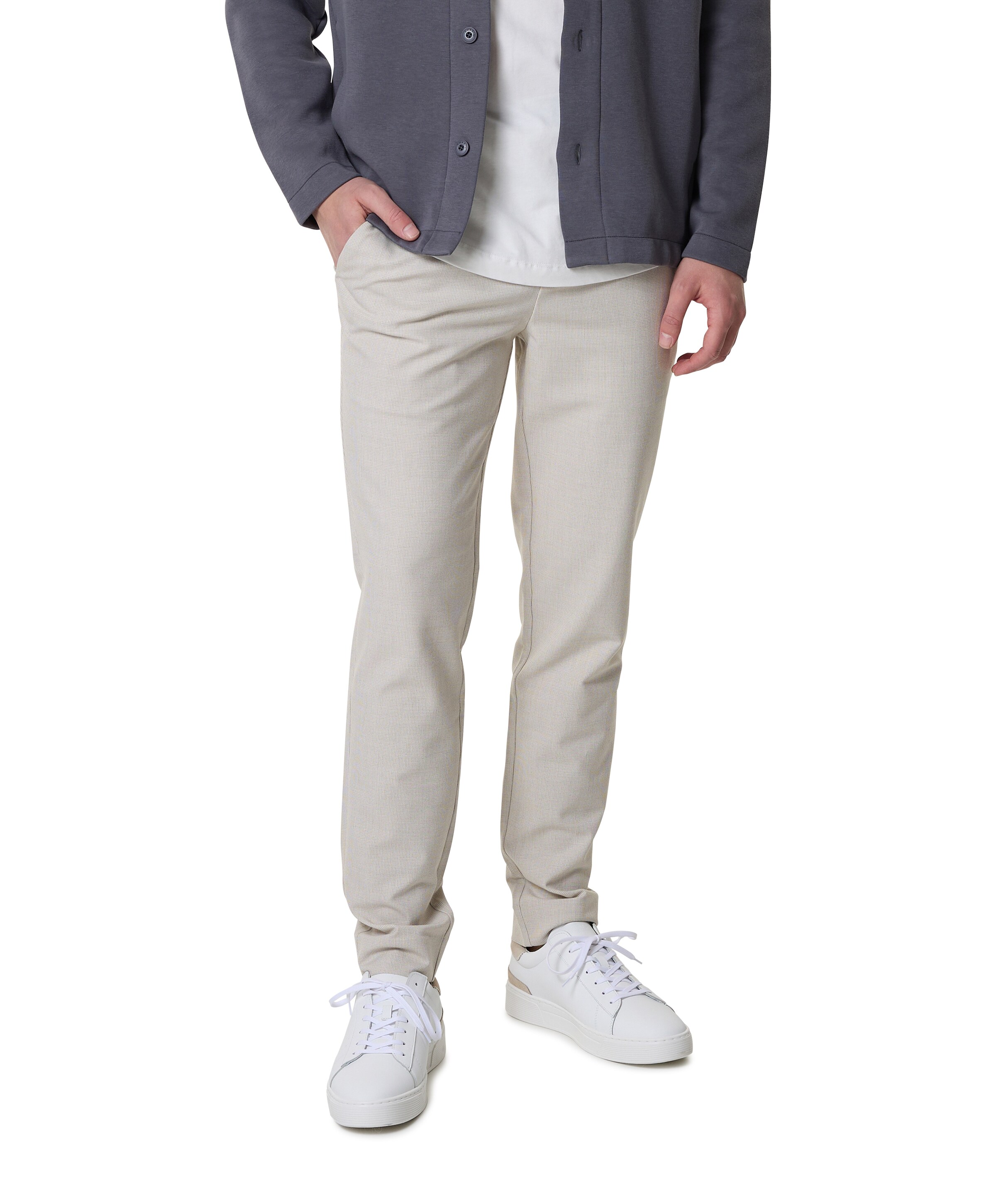 Plain JOSHPL 189 BEIGE MICRO CHECK heren broek beige