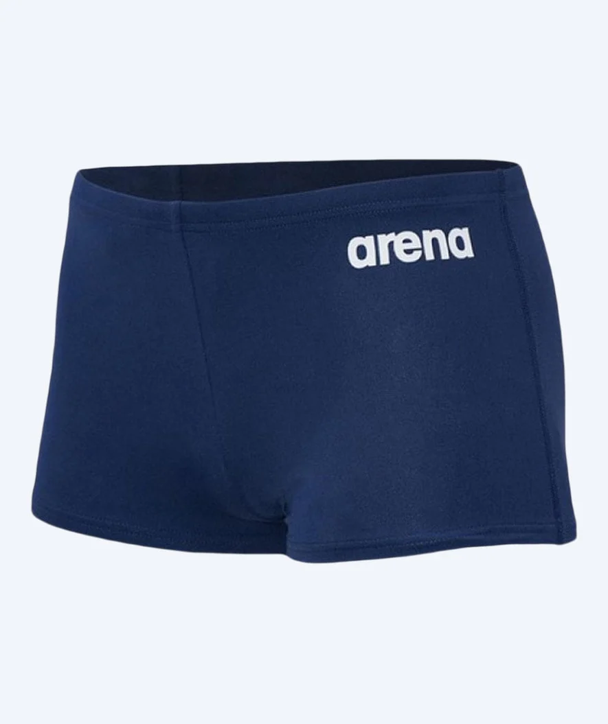 Arena firkantede badebukser til drenge - Solid - Mørkeblå