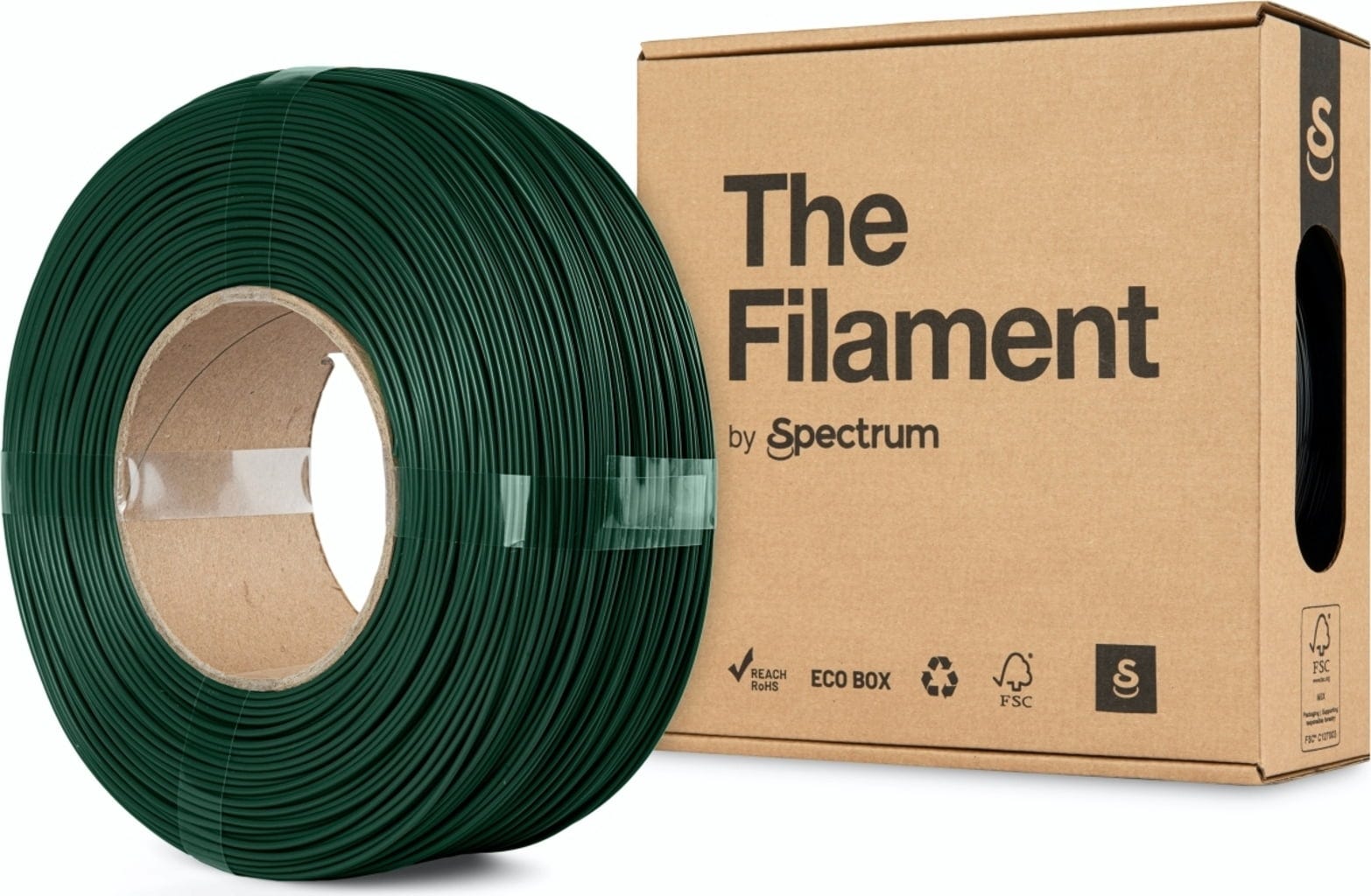 The Filament  ReFill PLA HS Moss Green, 1,75 mm / 1000 g    Kosteneffizientes High Speed PLA ohne Spule in Moss Green