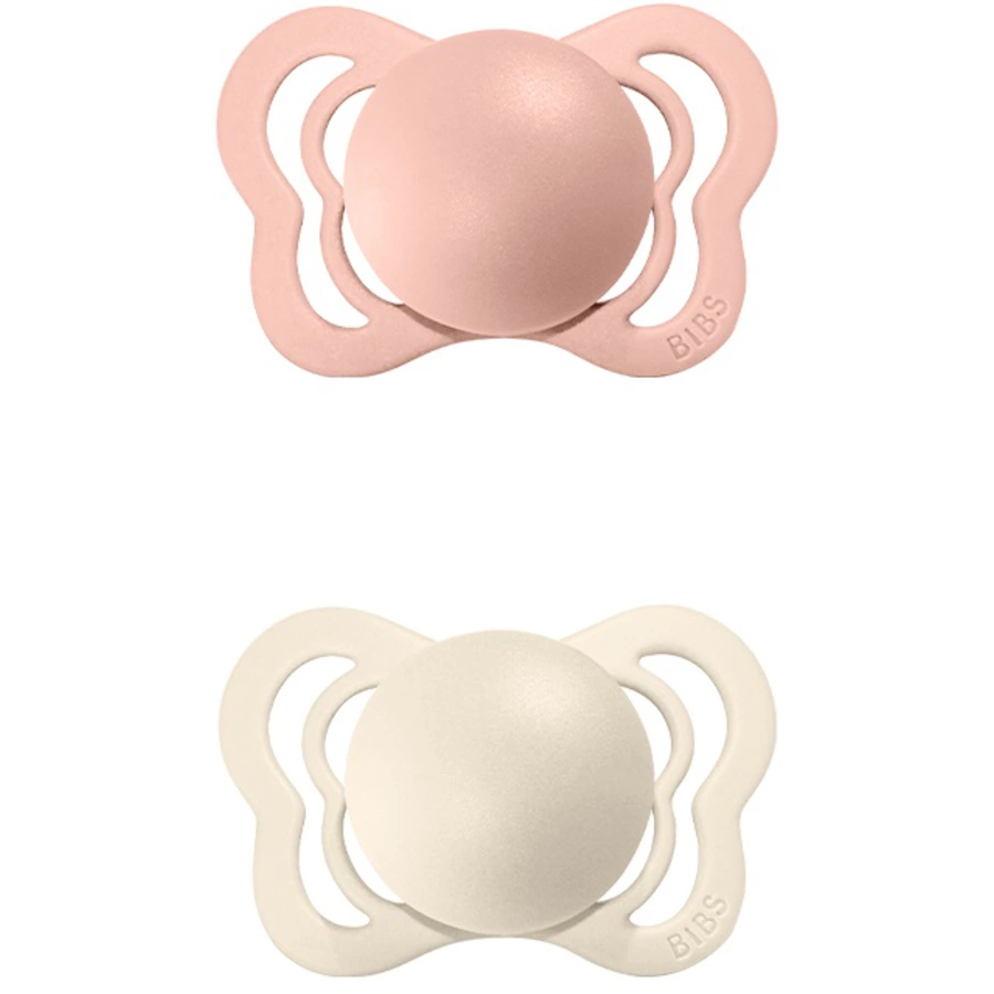 BIBS® Schnuller Couture Ivory  Blush Silikon 0-6 Monate, 2 Stk.