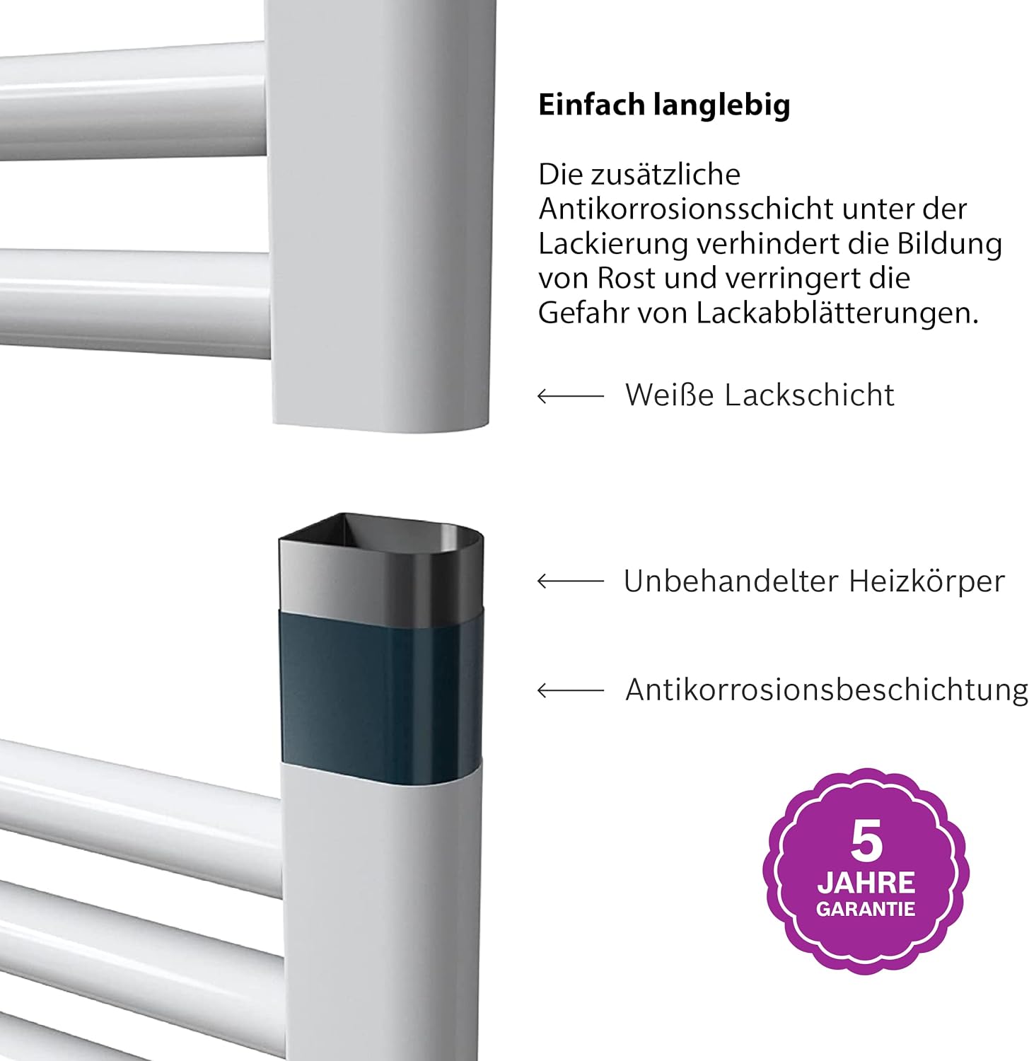 Bosch Thermotechnik elektrischer Badheizkörper Heat Radiator 4500, Maße 1703x500 mm, 900 Watt, mit Handtuchhalterung und integriertem Temperaturregler, weiß