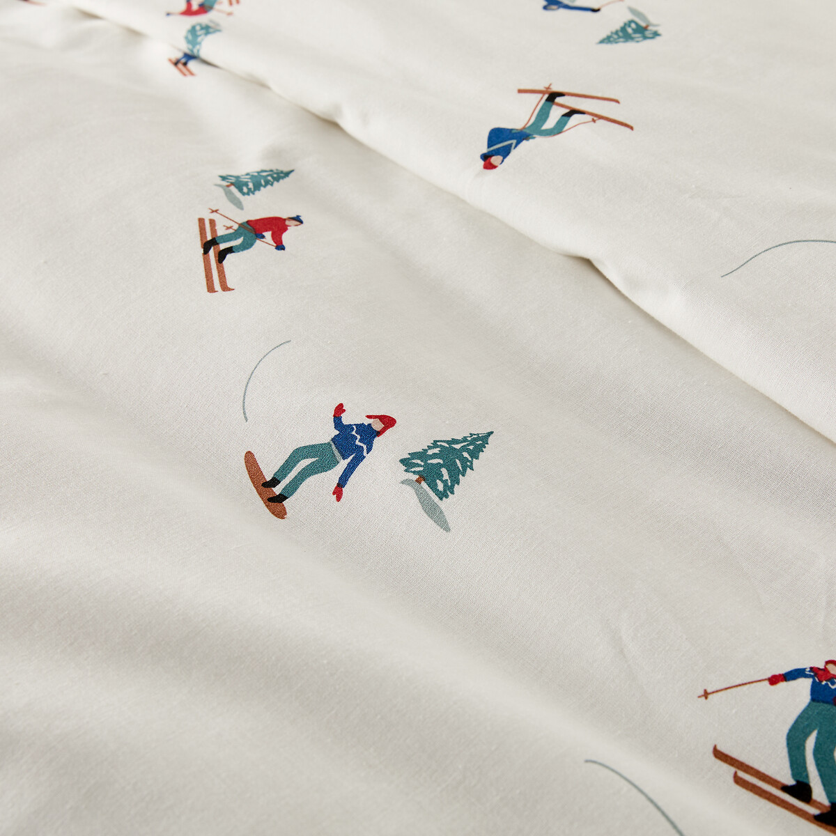 LA REDOUTE INTERIEURS<br>Conjunto de roupa de cama 30% algodão reciclado, fronha quadrada, Tout Schuss