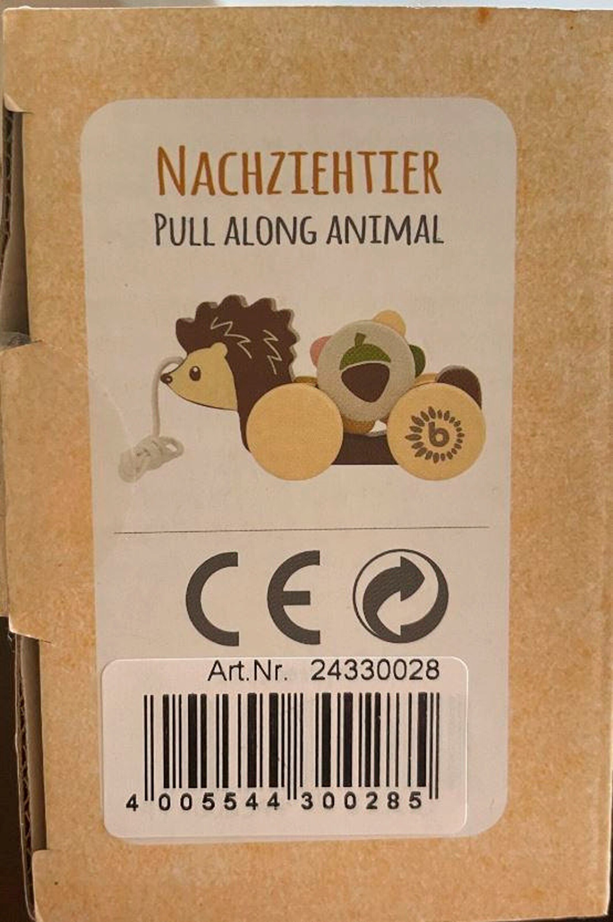 Bieco Nachziehspielzeug Holz Igel - ab 12 Monate Braun