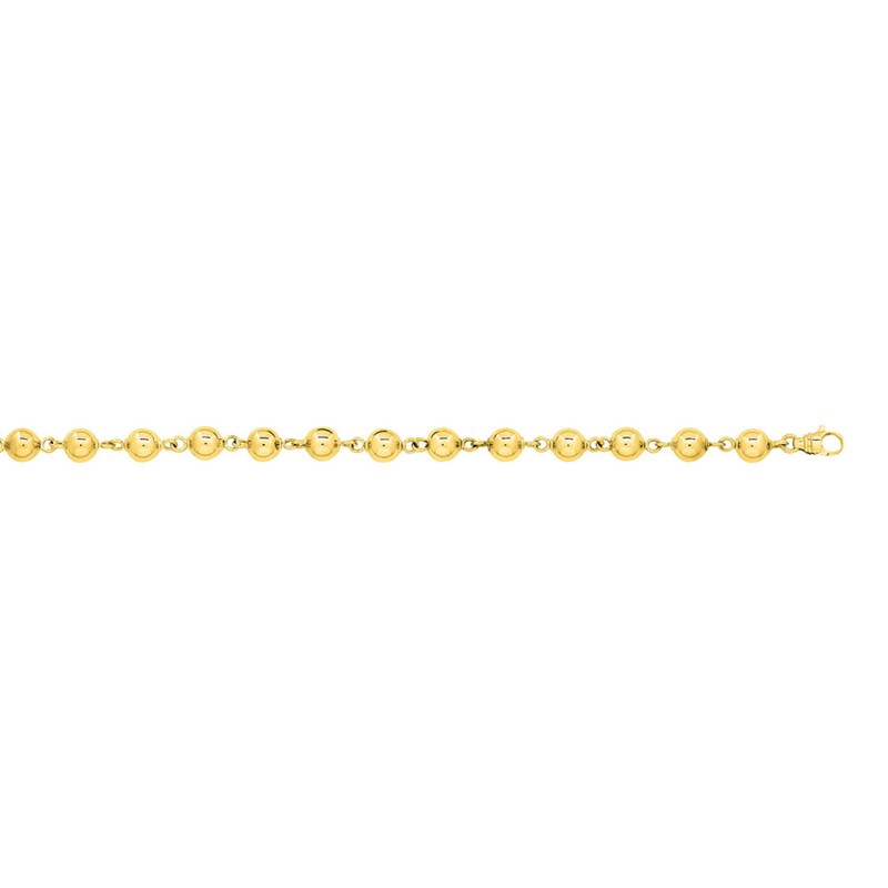 Bracelet Femme 18 cm - Boule - Or 18 Carats - Largeur  7 mm