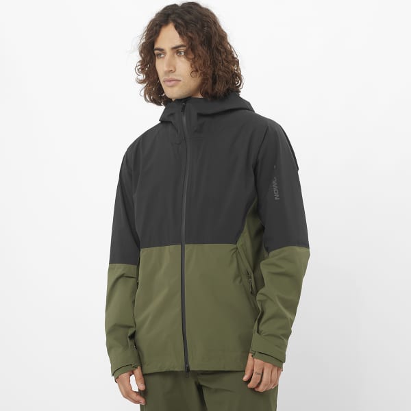 Veste randonnée SALOMON OUTERPATH 2.5L WP JKT DEEP BLACK/GRAPE LEAF