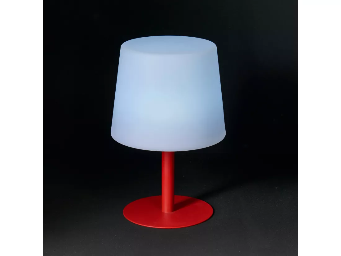 Mini lampe acier rouge