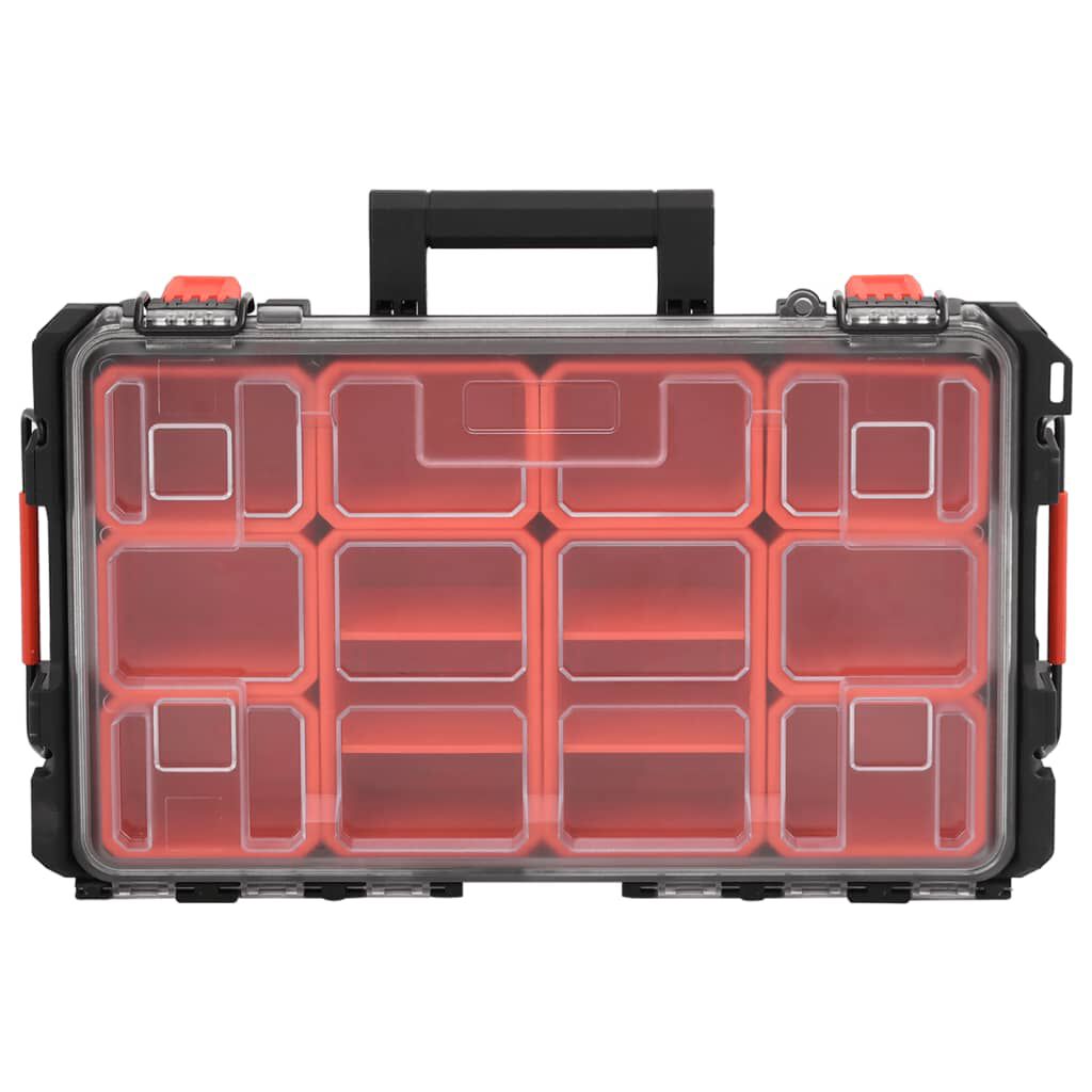vidaXL Gereedschapskoffer voor luchtvaart zwart 55,5x34,5x13,5 cm PP