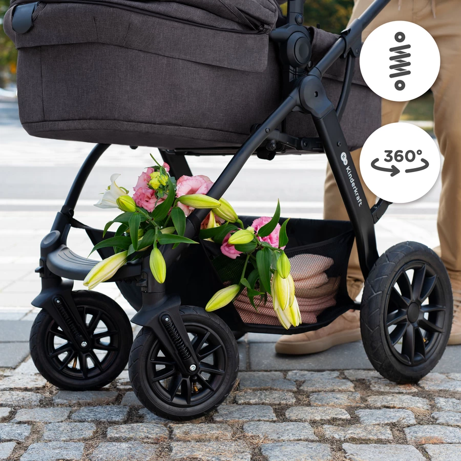 Kinderkraft Kombikinderwagen 3 in 1 XMOOV light gray