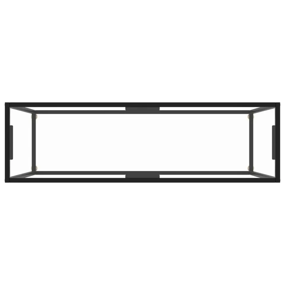 vidaXL - Wandtafel - Transparent - Glas - 120 x 35 x 75 cm