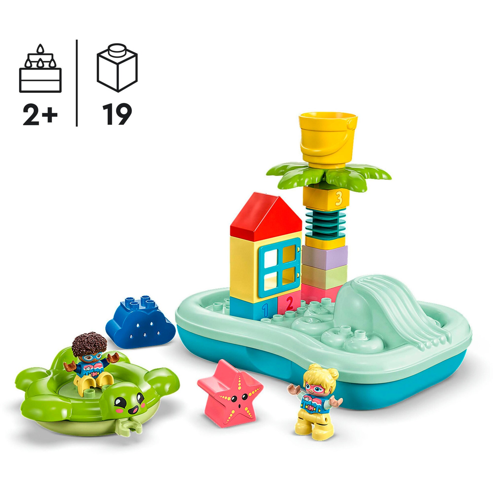 LEGO Konstruktionsspielzeug DUPLO Wasserrutsche