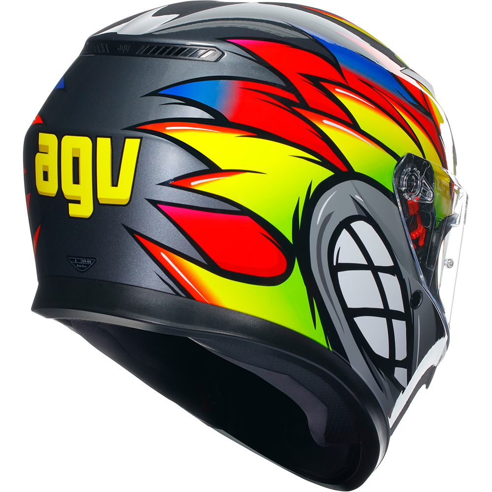 AGV - Casque K3 Birdy 2.0 Gris / Jaune / Rouge