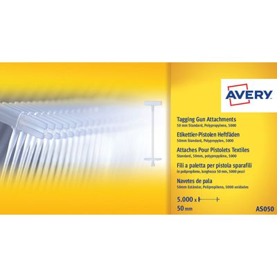 Avery - 5000 Attaches standard pour pistolet textile - 40 mm